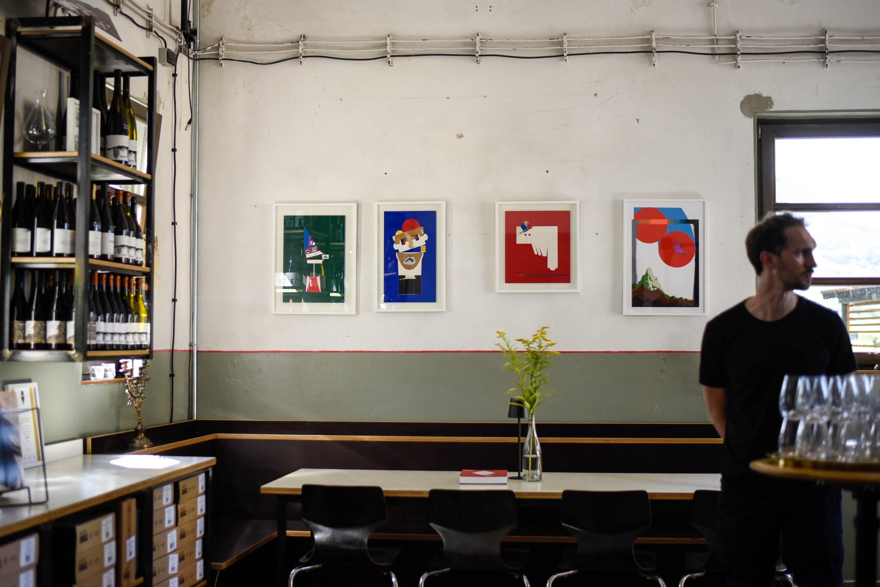 Gilvesy b-üzem organic wine bar and shop from the inside.